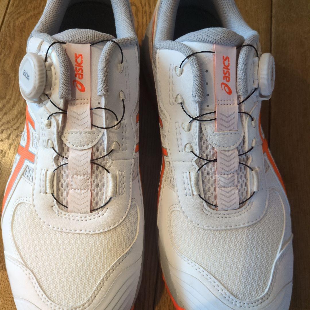 ASICS ボアシステム安全靴 CP219BOA ホワイト/オレンジ