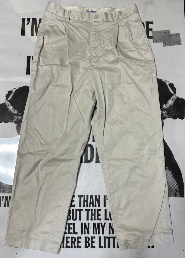 パンツ WACKOMARIA DUBLE PLEATED CHINO TROUSERS