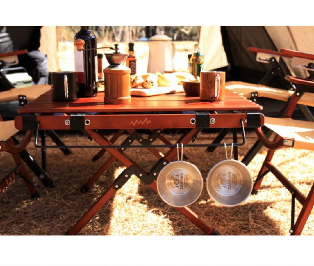 アルペンアウトドア ウッドロールテーブル96 天然木新品未使用定価19,990円