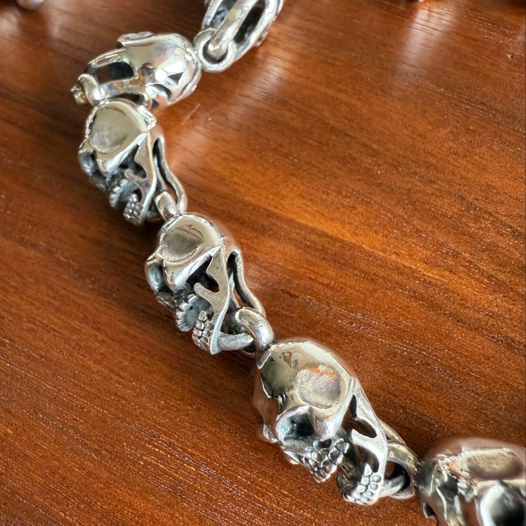 silver925無垢　【新品】トライバル　スカル　髑髏　ウォレットチェーン限定