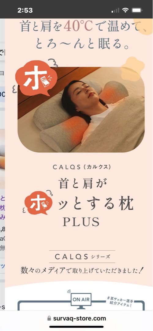 CALQS 首と肩がホッとする枕 PLUS