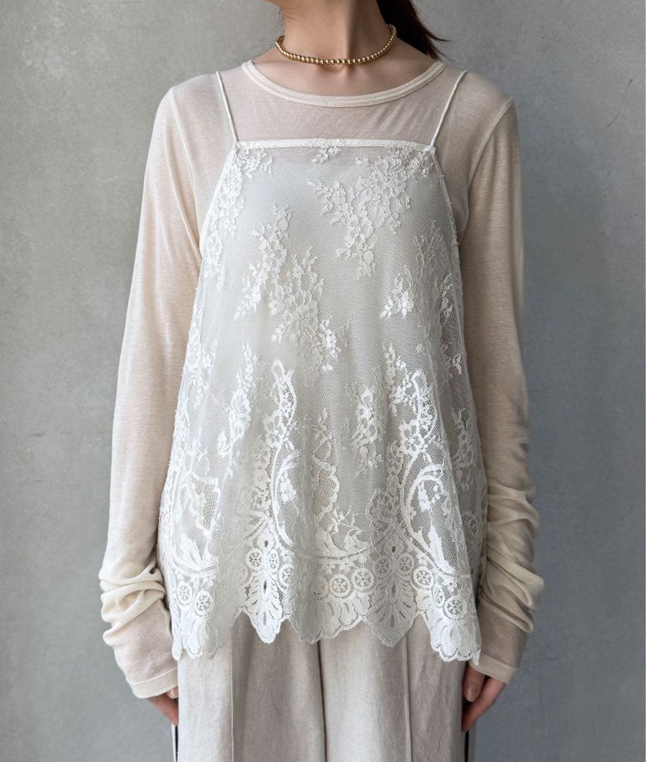 【未使用美品】DouDouスカラレースキャミ