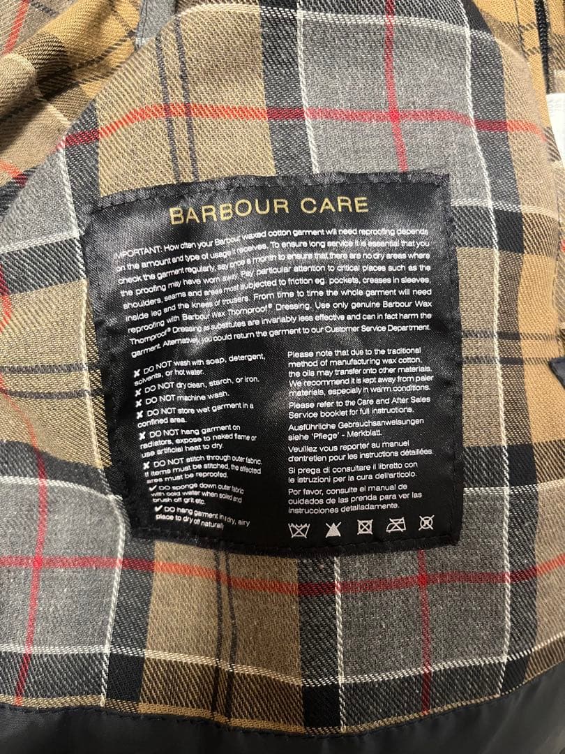 【美品】Barbour ネイビー （S相当）