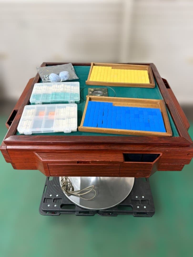【無料配達】【動作品】 全自動麻雀卓　麻雀牌　点棒　点数箱　昭和レトロ