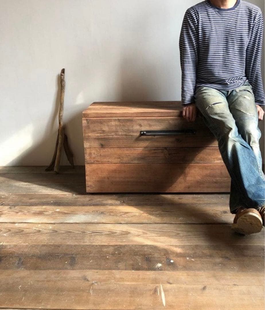 数量限定　特別価格　収納　椅子　ベンチ　木箱　古材　テーブル　ウッドボックス