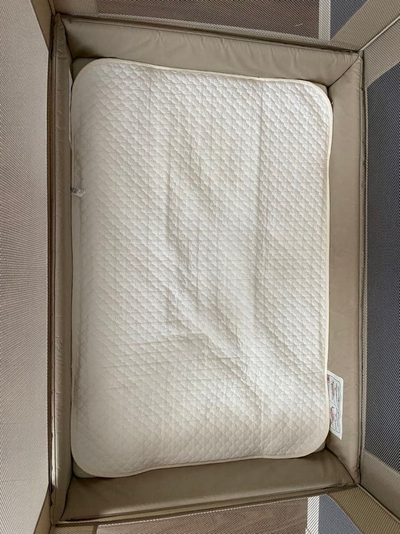 敷布団付き★Aprica折り畳みミニベビーベッド ココネルエアーココアブラウン