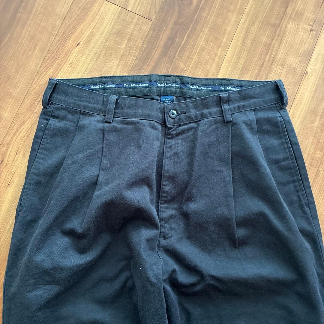 90s Ralph ポロチノ 黒 コットン　HAMMOND 34/34