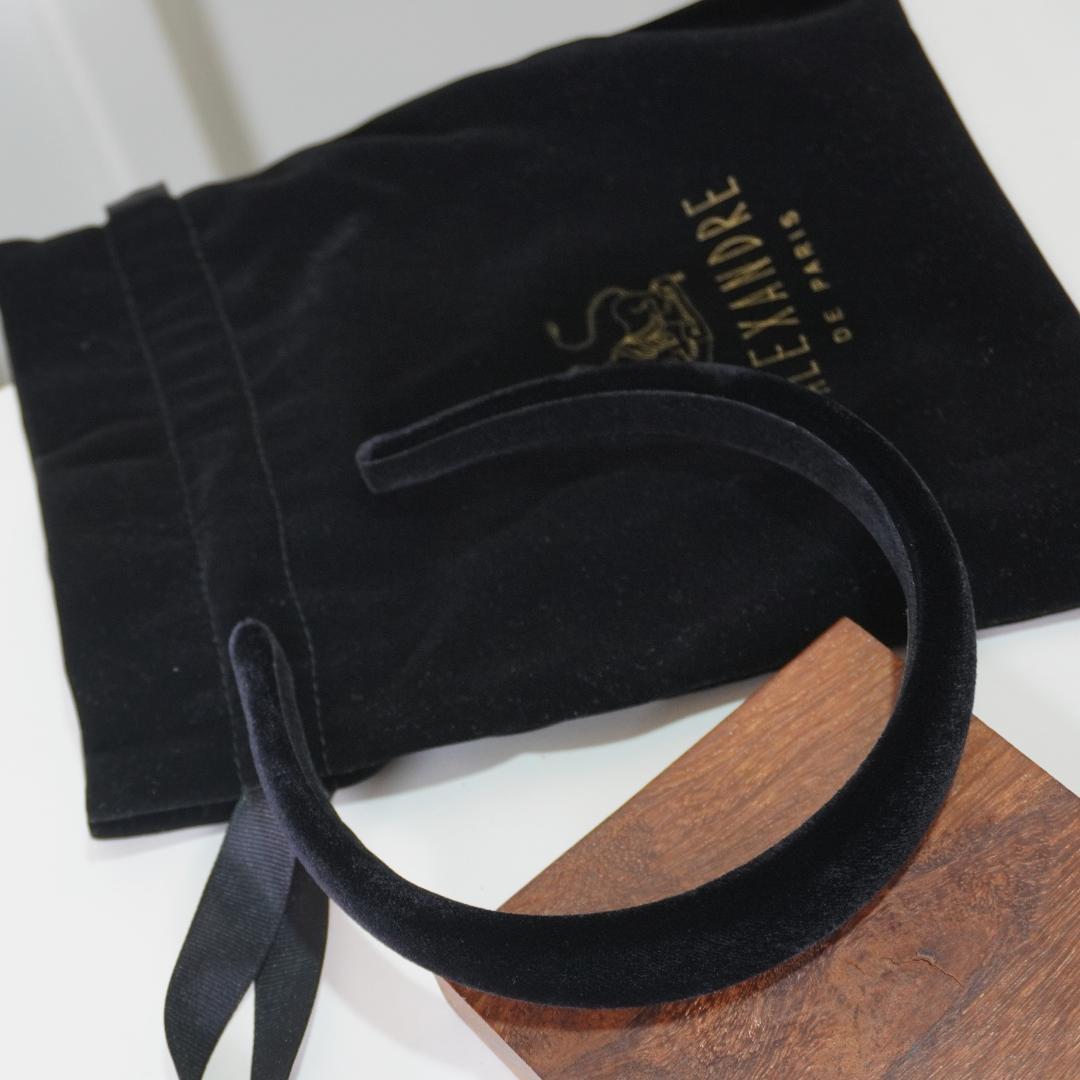 ▢ALEXANDRE DE PARIS▢ アレクサンド　ベロア　 カチューシャ