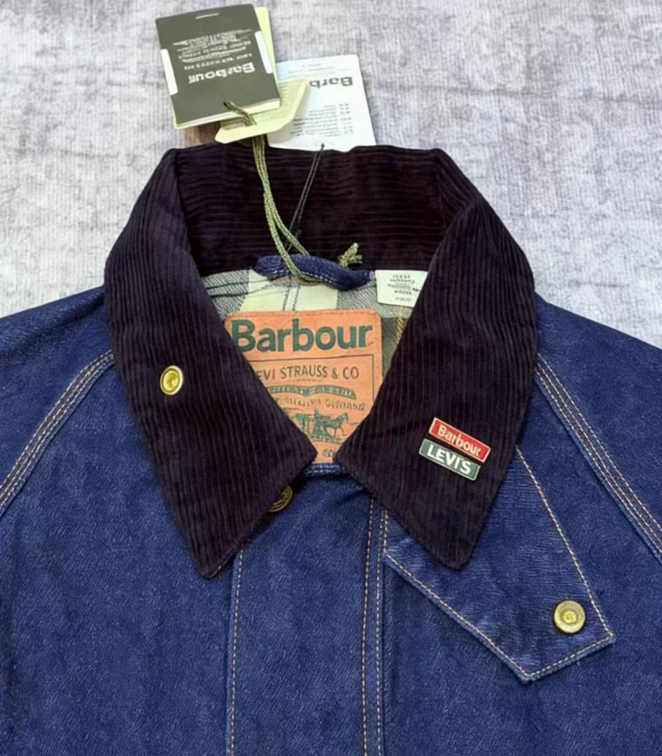 美品Barbour ネイビー カバーオールXS