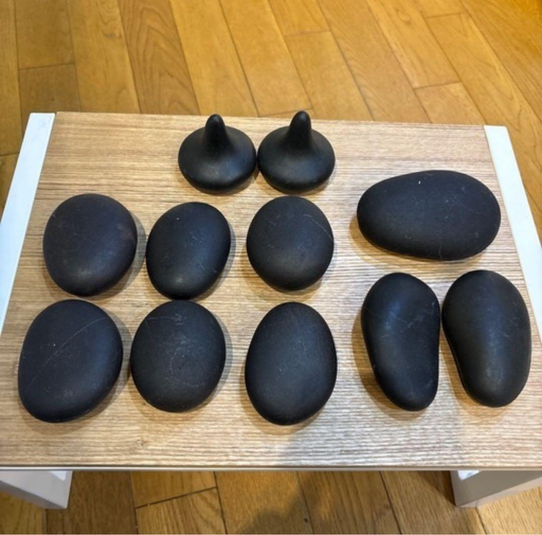アリゾナ セドナ産 高品質玄武岩 36個セット ホットストーンマッサージ用