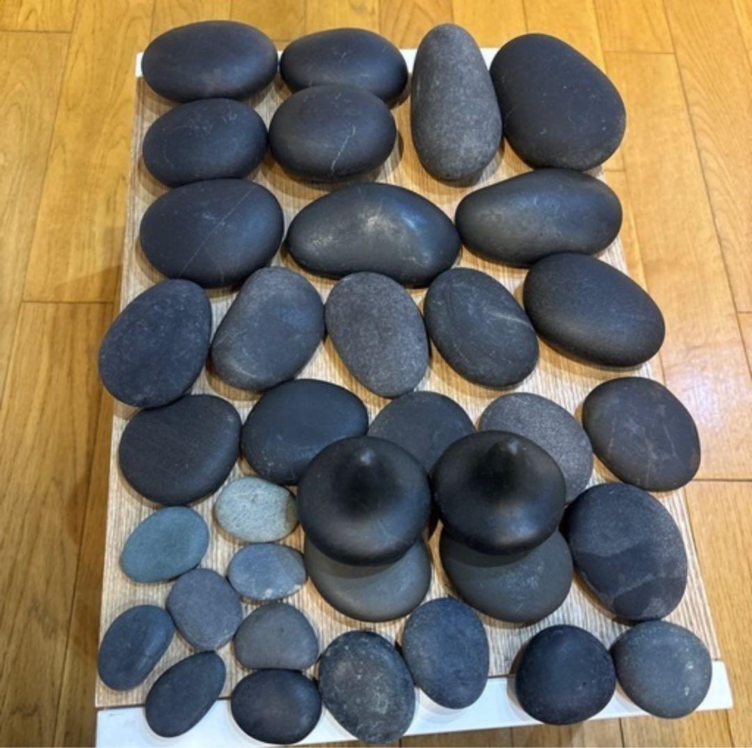 アリゾナ セドナ産 高品質玄武岩 36個セット ホットストーンマッサージ用