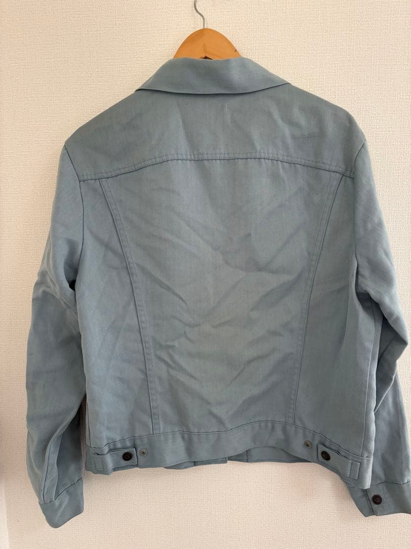 限定価格 levi's コットンツイルトラッカージャケット42 サックスブルー