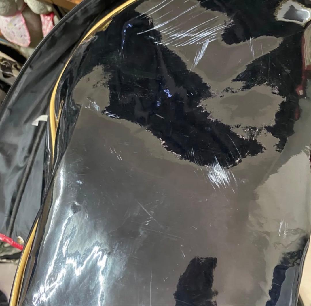 advisor ロゴ入 龍デザイン エナメルキャディバッグ 黒金 中古