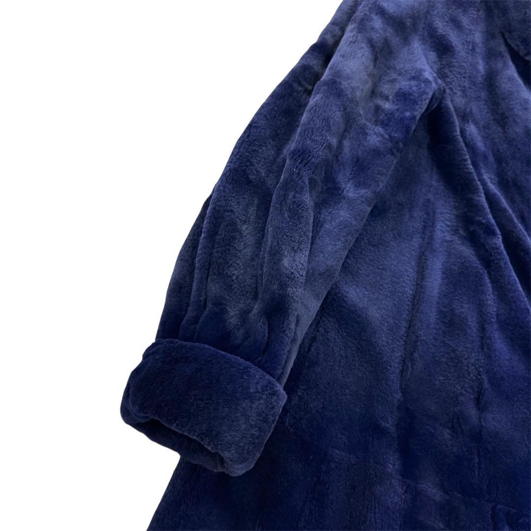 裾周り 222 サガミンク ファーコート リアルファー ロング デザイン XL