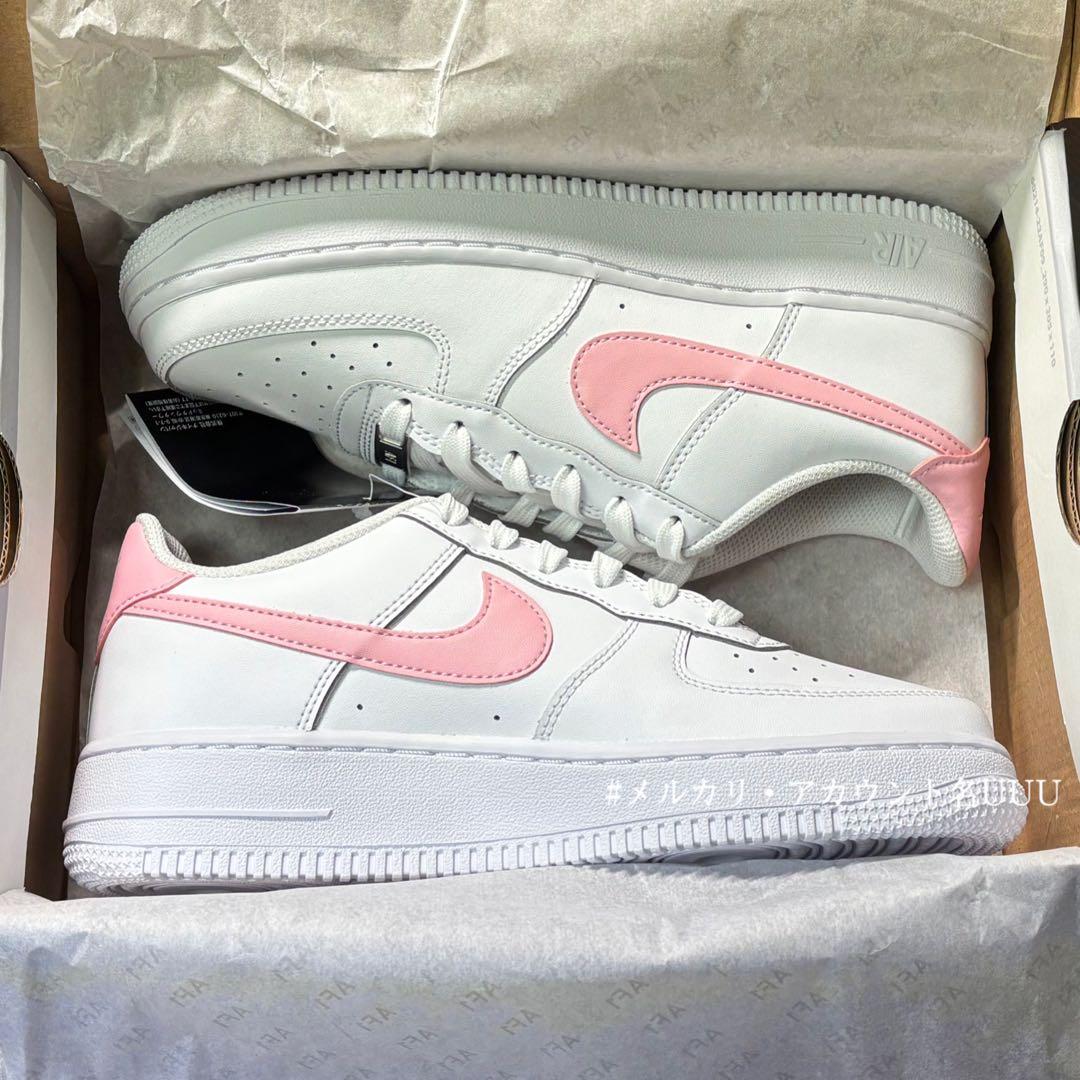 【新品24.5cm】NIKE｜エアフォース１GS｜ホワイト/ソフトピンク