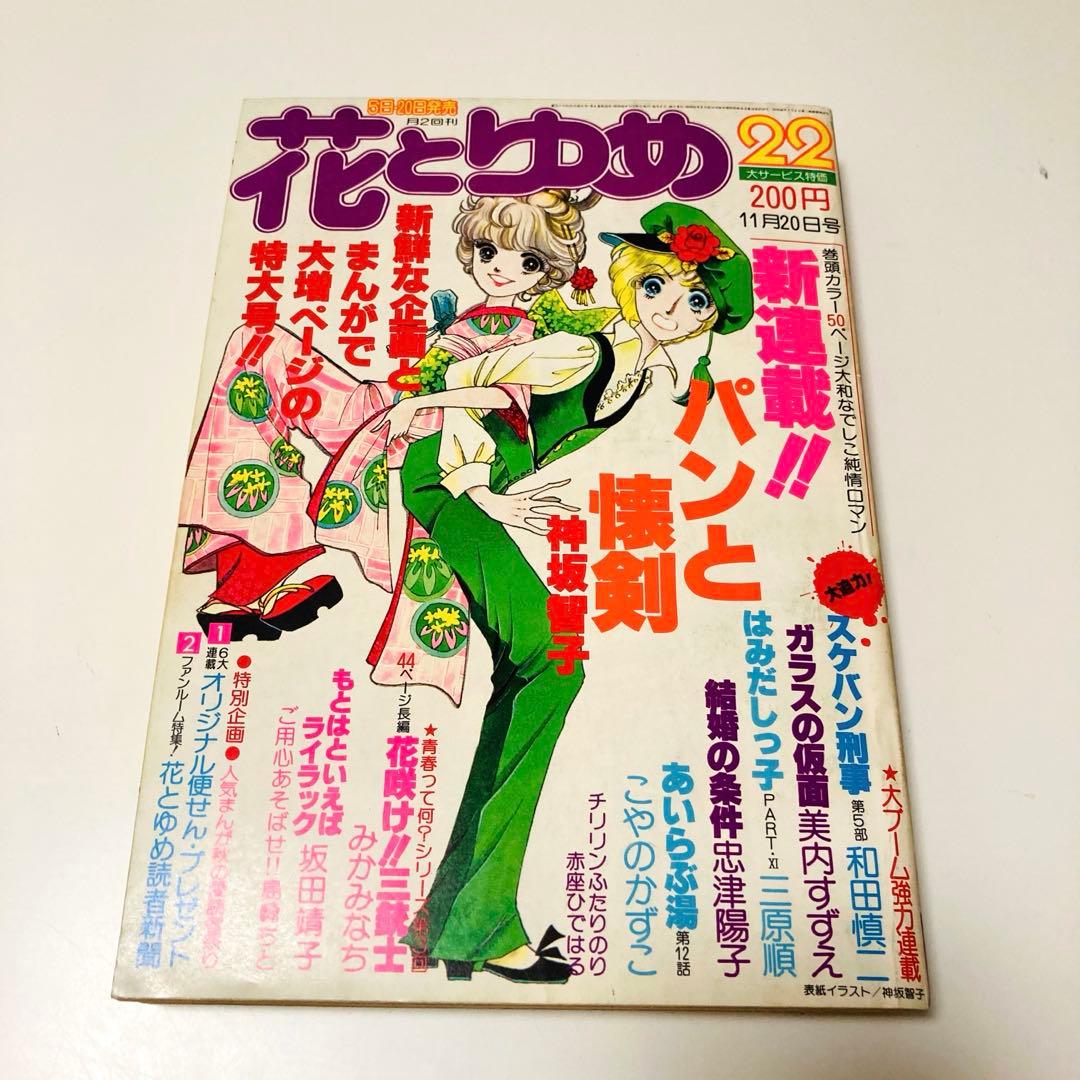 貴重✳️少女漫画『花とゆめ 1977年11月20日号/22号』神坂智子 忠津陽子…