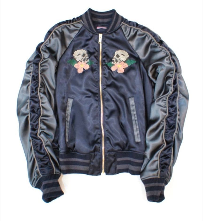 Sue UNDERCOVER アンダーカバー パッカリングスカジャン スカル 黒