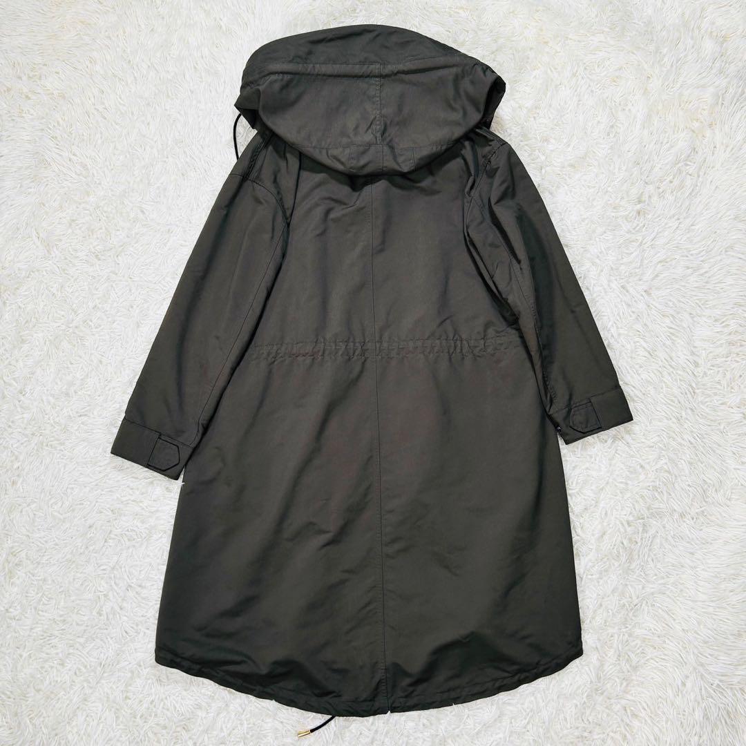 未使用級 リラクス モッズコート ボアベスト セット 取り外し可 カーキ 36