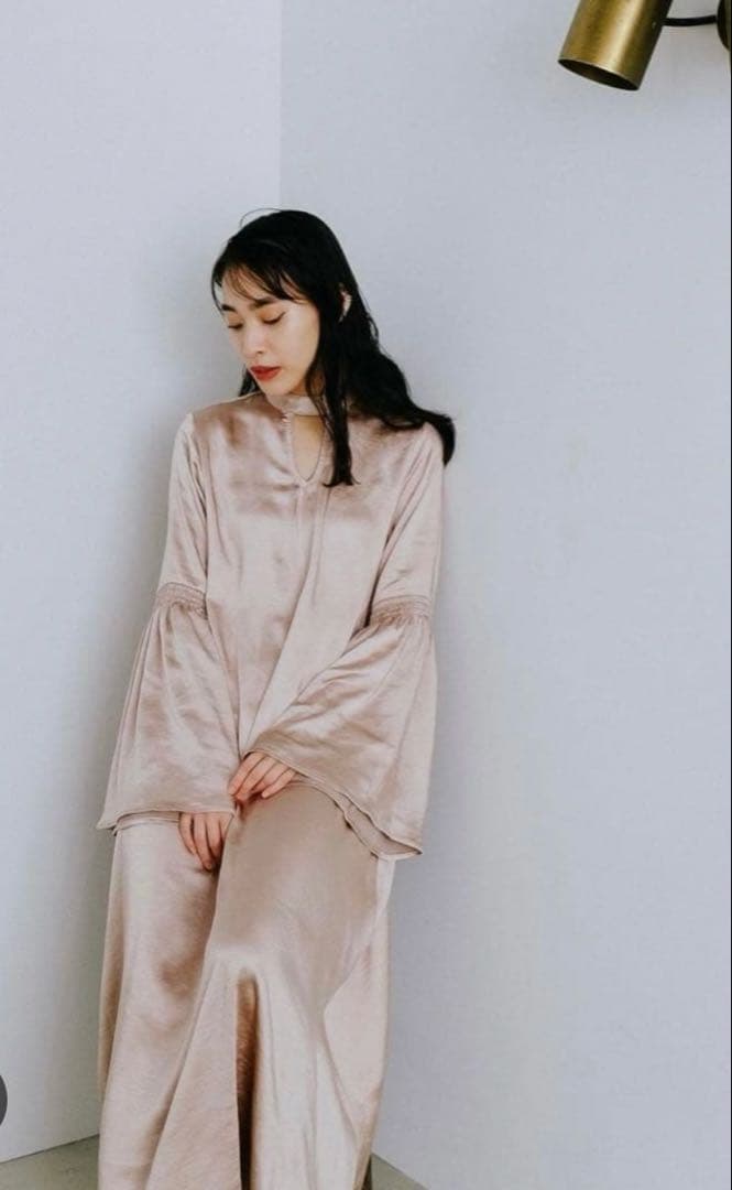 marte vintage サテンワンピース　サテンドレス