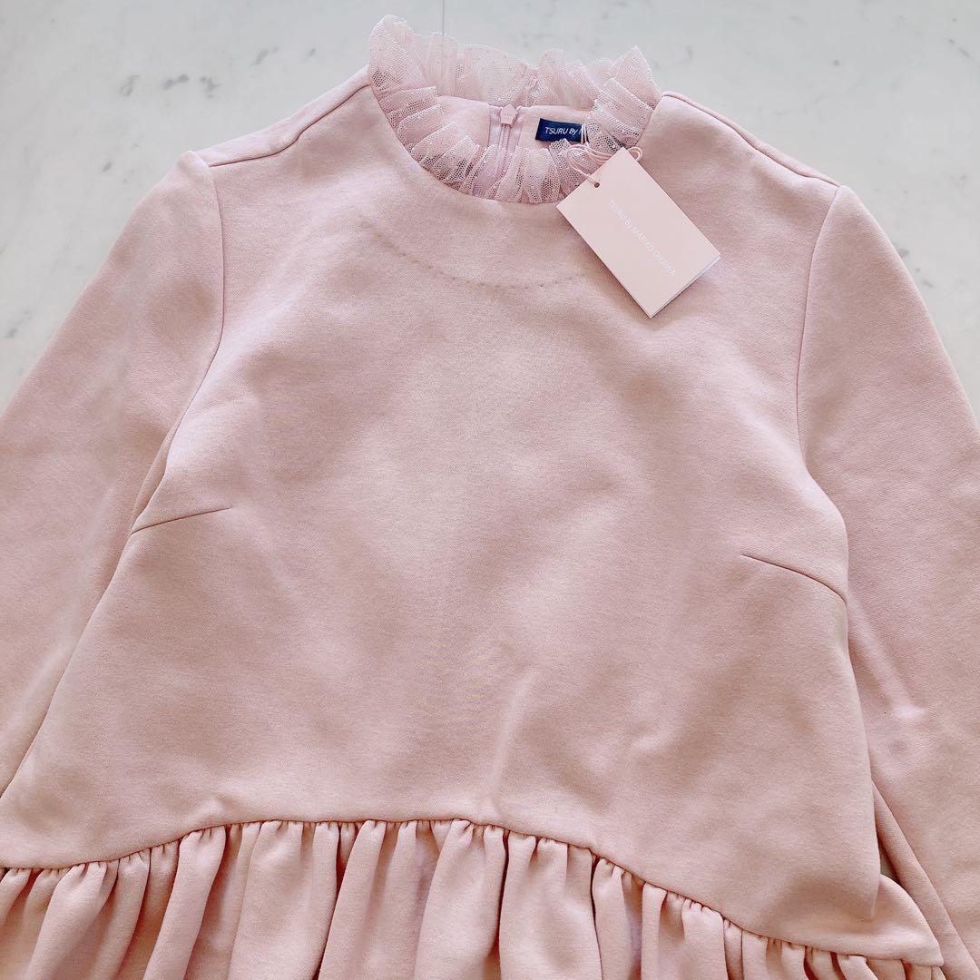 試着のみ　ツルバイマリコオイカワ Queenie レースペプラムトップス