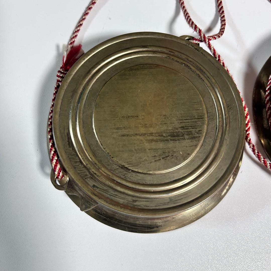 真鍮製 チャンチキ　鉦 かね ペア 神輿 囃子用 和楽器 直径12.2cm