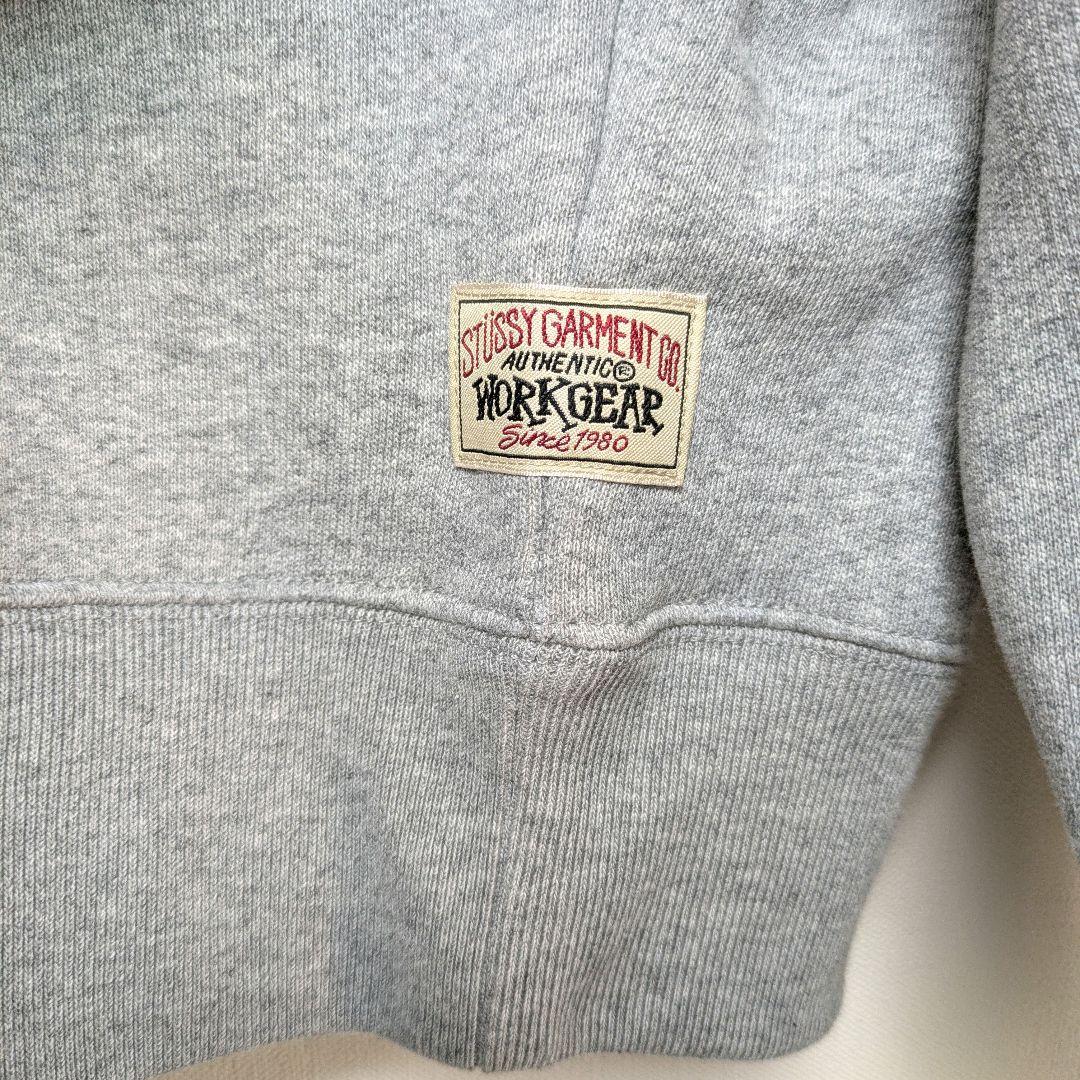 ステューシーSTUSSY定番名作フリースラグランクルースウェットLヘザーグレー