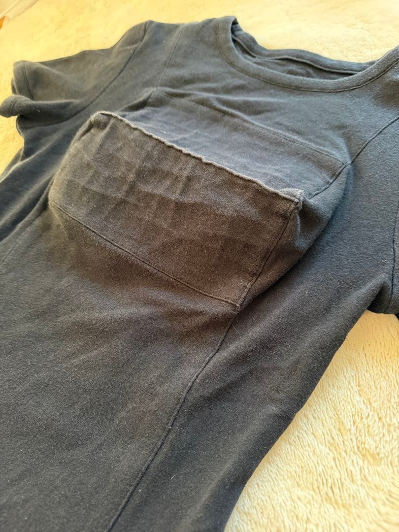 20471120 トライヴェンティ　黒　半袖　Tシャツ 立体　原宿　レア　古着