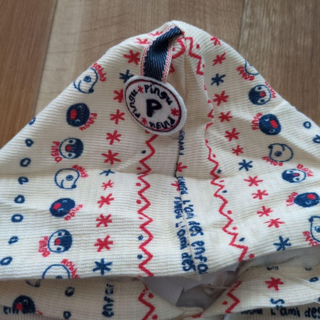 90サイズ　ピングー＆ピンガ ＆ロビフード付きシャツ・デニムカバーオール・靴下