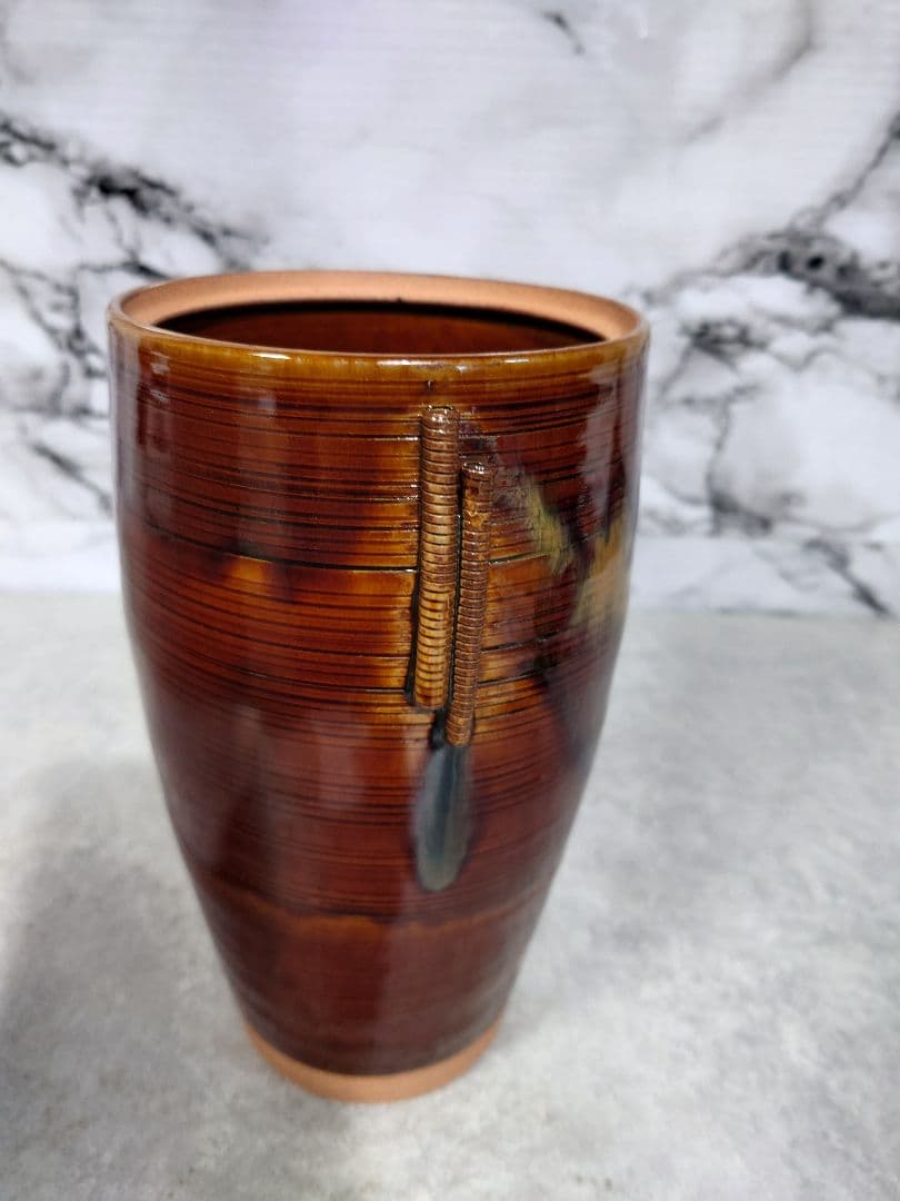 水指　『加藤春永造』『高取釉』『一重口水指』茶道具