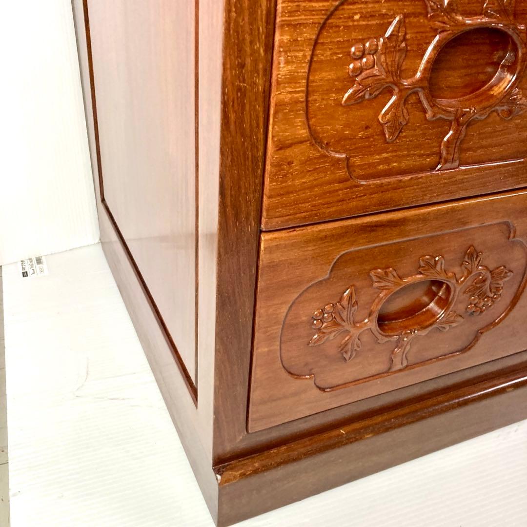 【美品】無垢材 タンス 箪笥 木製6段 引き出し 収納