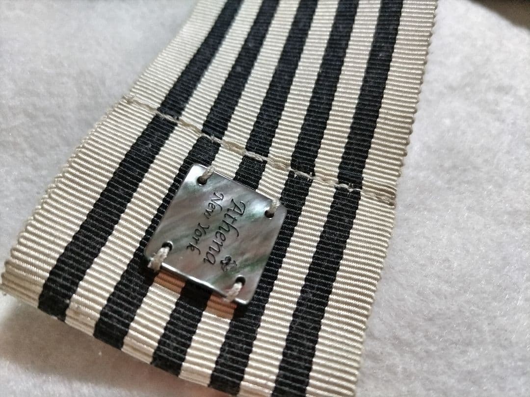 アシーナニューヨーク　日傘　　晴雨兼用　ボーダー　黒　傘