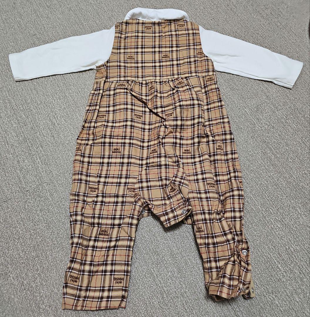 ミキハウスベビー　美品カバーオール　新品未使用品スタイ　セット