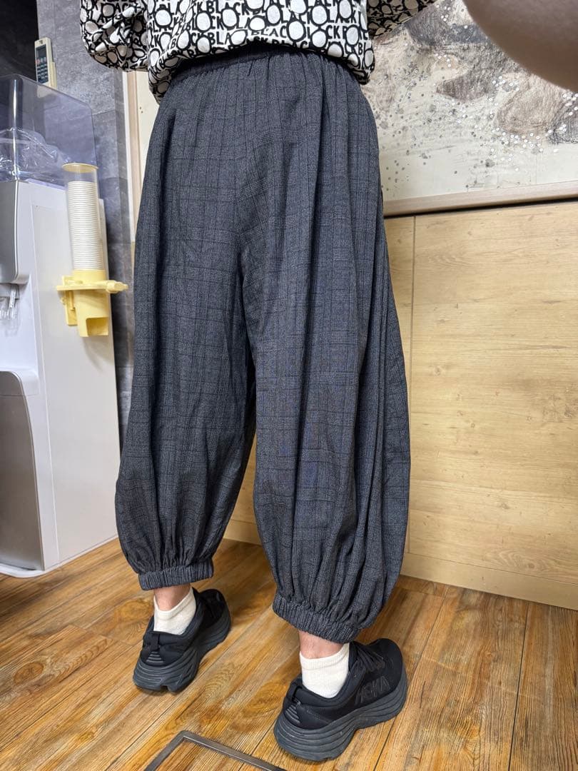 COMME des GARÇONS BLACK サルエルパンツグレンチェック