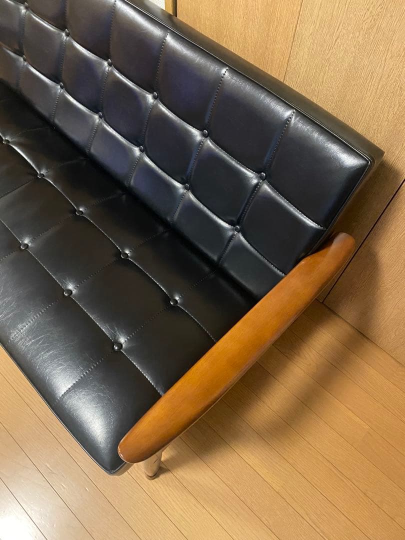 カリモク60 Kチェア 2シーター スタンダードブラック ☆極美品☆