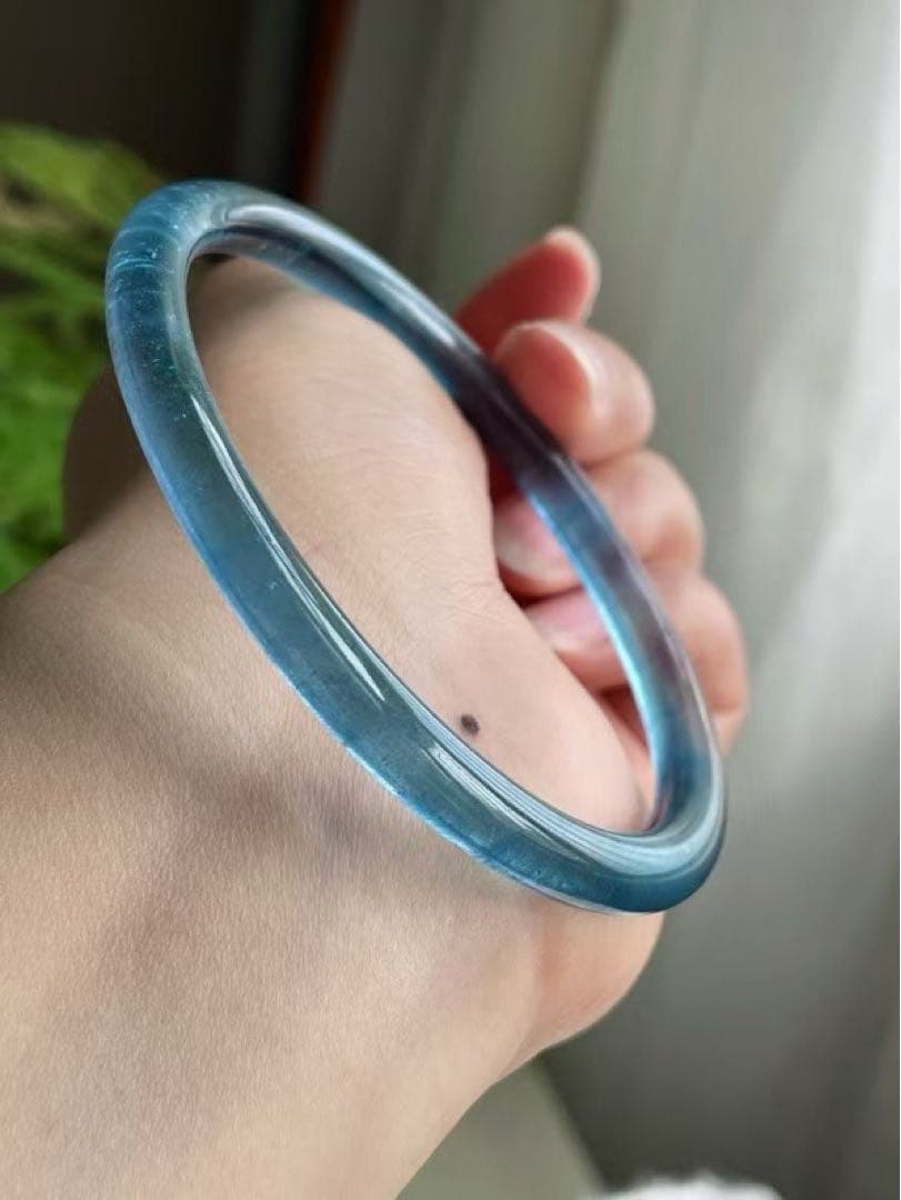 ⭐︎【天然】アクアマリン バングル 60mm