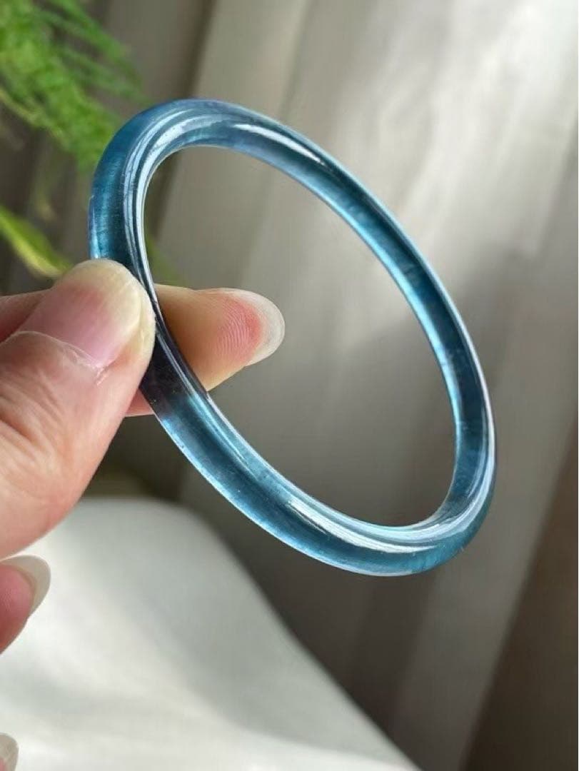 ⭐︎【天然】アクアマリン バングル 60mm