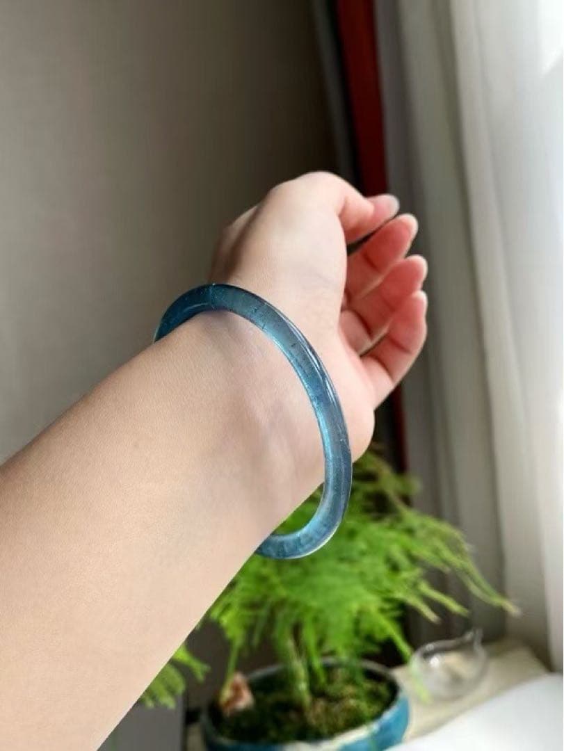 ⭐︎【天然】アクアマリン バングル 60mm