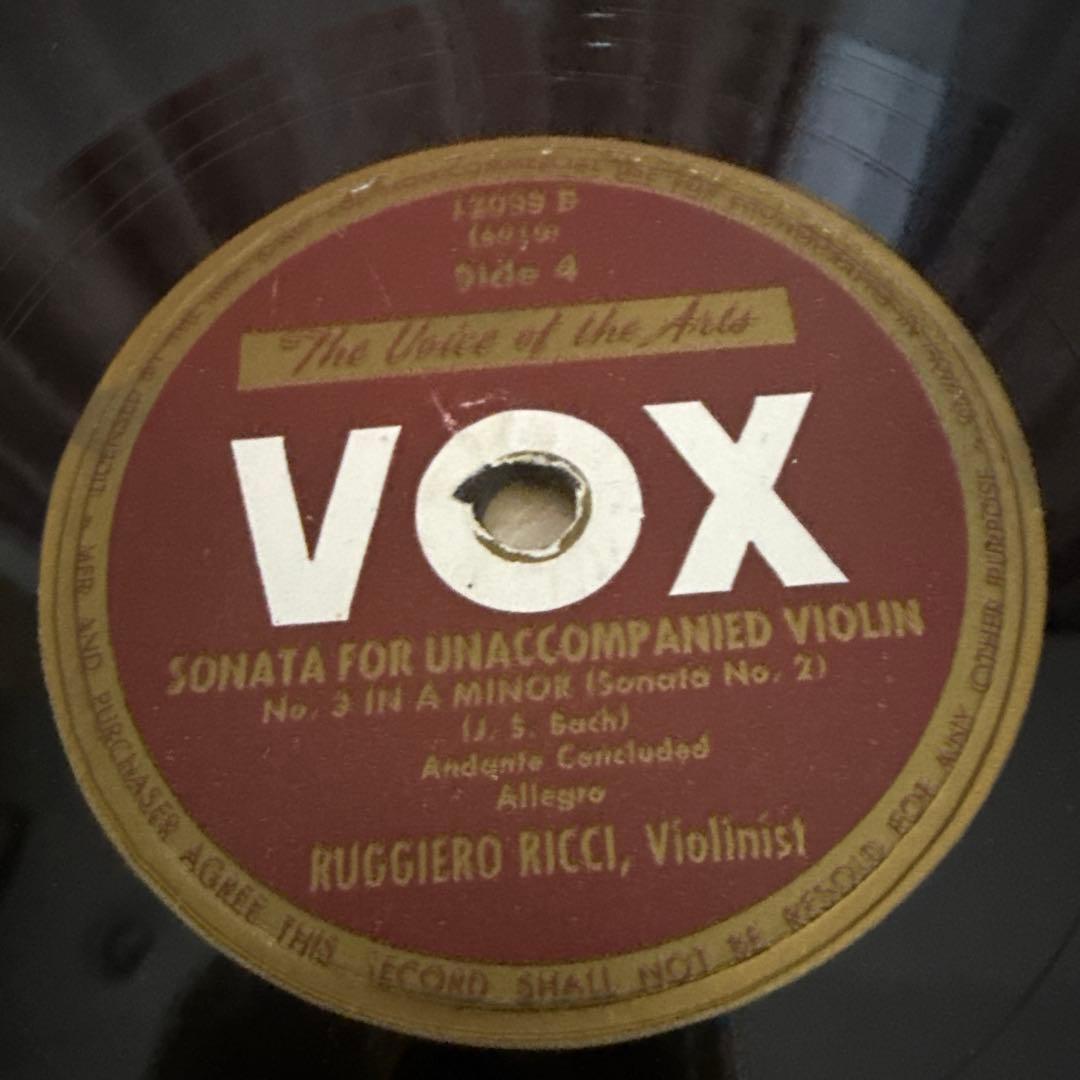 SP米2枚組 RUGGIERO RICCIバッハ無伴奏violin sonata