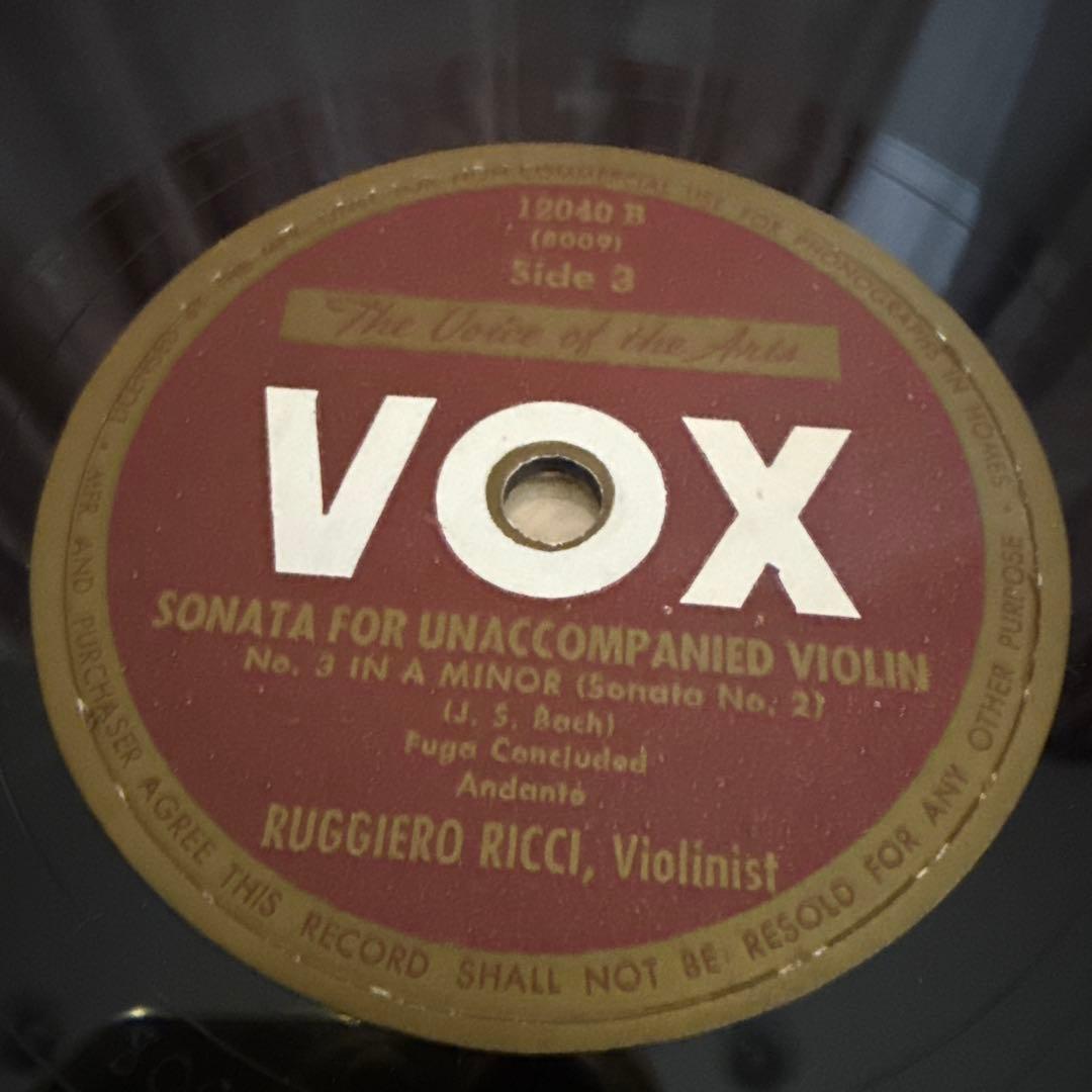 SP米2枚組 RUGGIERO RICCIバッハ無伴奏violin sonata