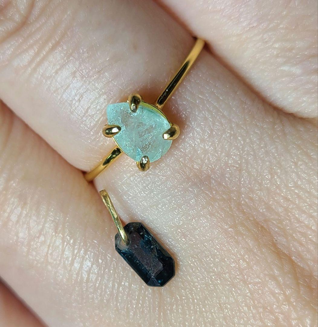 かおかお★天然ライトブルートルマリン、ブルースピネル★オーダー