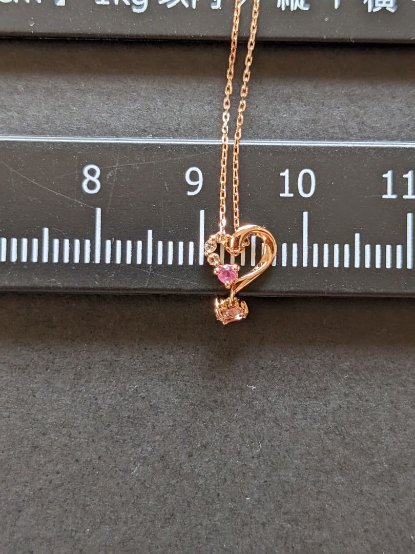 K10 ハート型 レディースネックレス