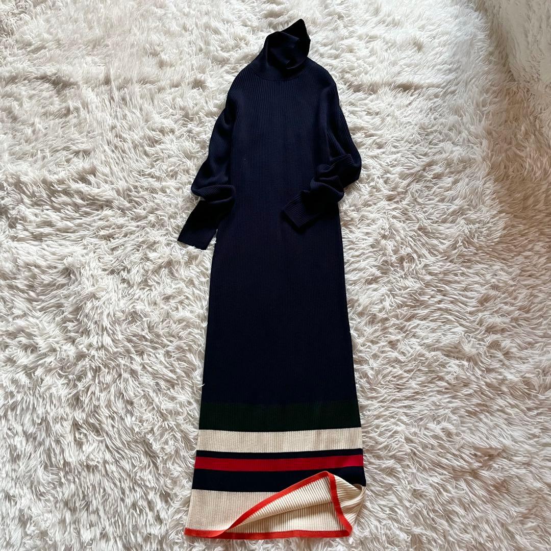 極美品✨ ポロラルフローレン メリノウール タートルネック ドレス QRコード