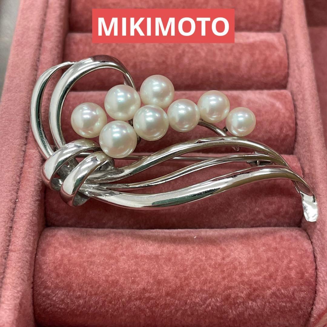 ミキモト MIKIMOTO パールブローチ SILVER
