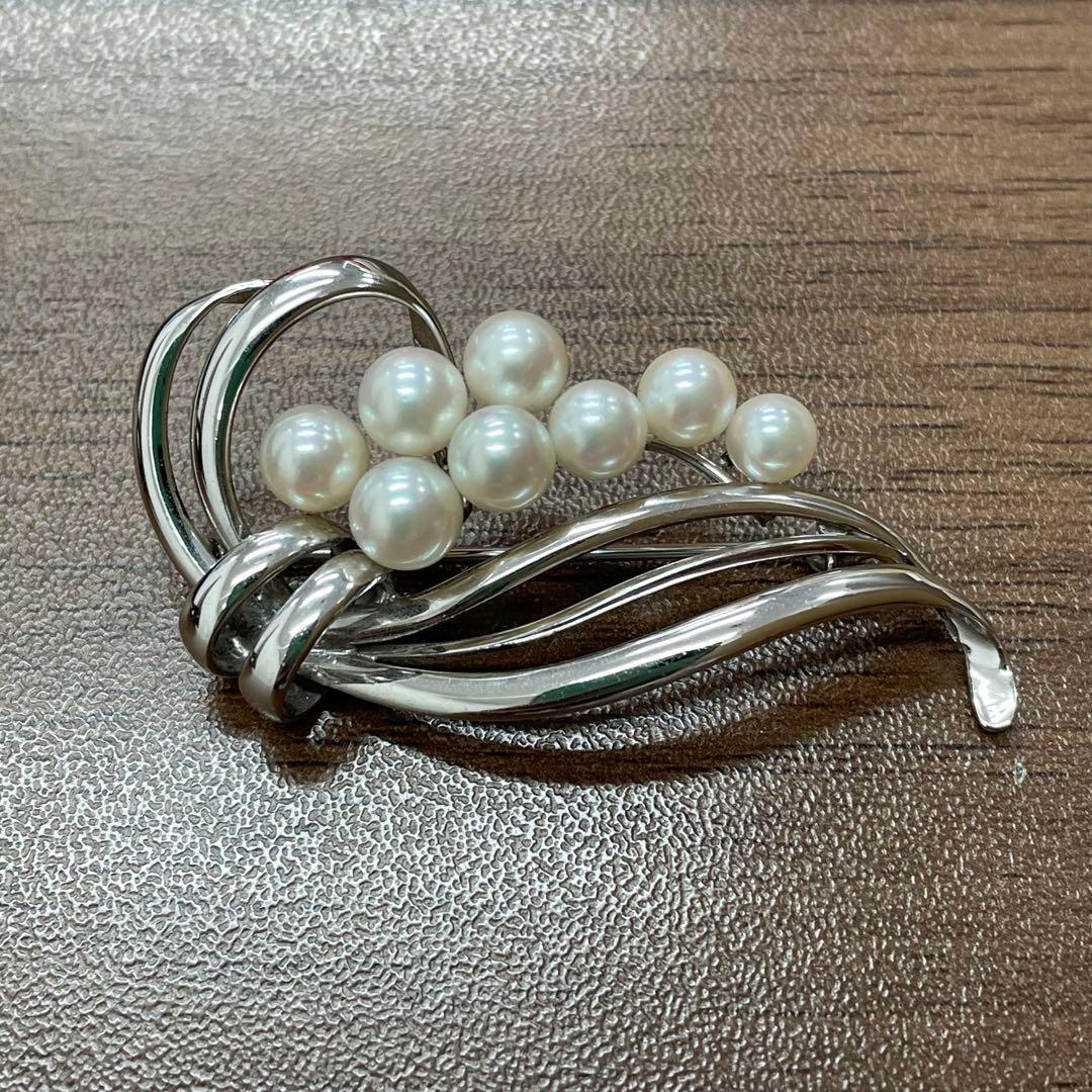 ミキモト MIKIMOTO パールブローチ SILVER