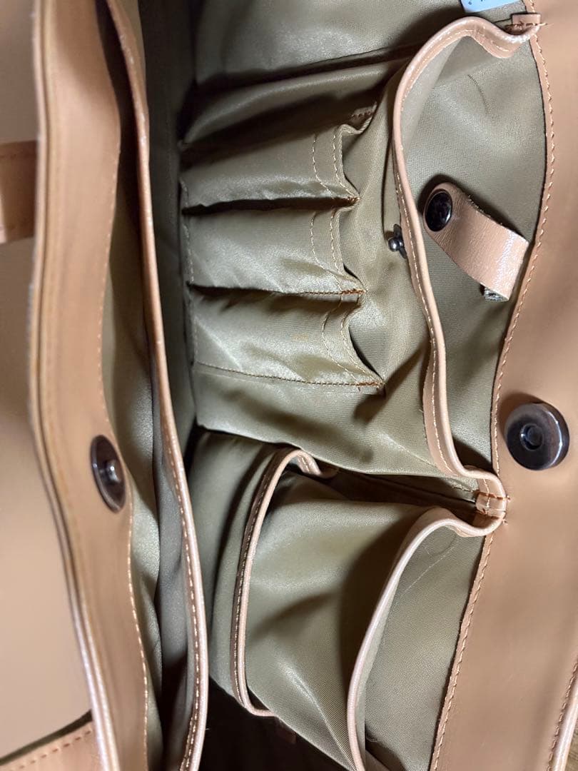 ポーター　本革　ベージュ　レザートートバッグ