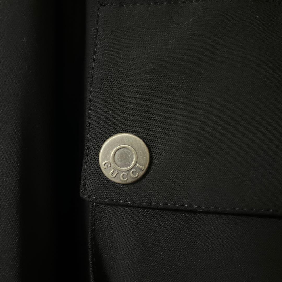 GUCCI ミリタリージャケット ブラック 40 グッチ　ジャンバー　アウター