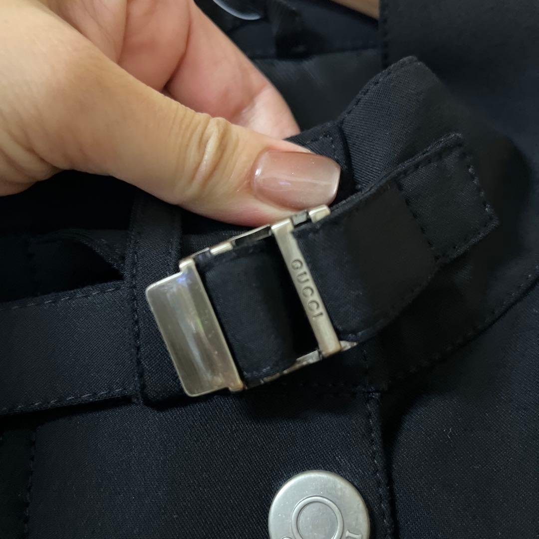 GUCCI ミリタリージャケット ブラック 40 グッチ　ジャンバー　アウター