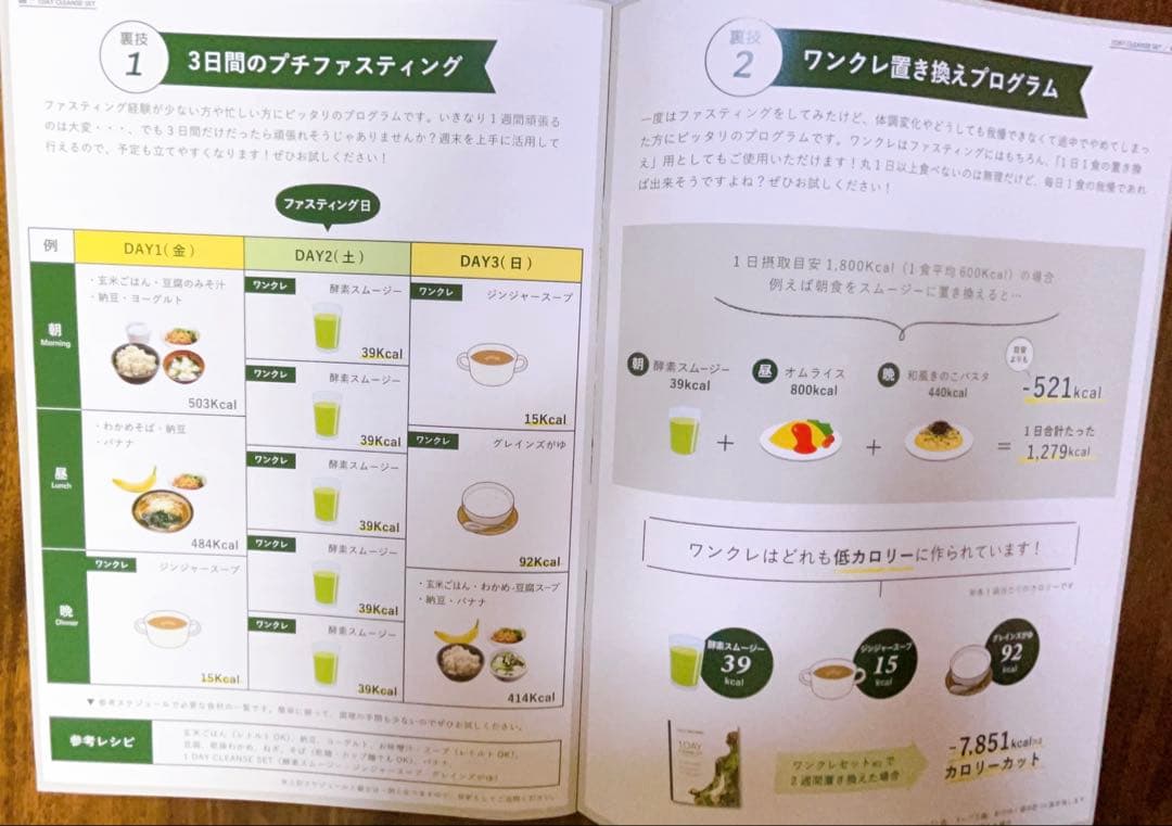 GREEN BROTHERS 1DAYクレンズセット　3セット+余り