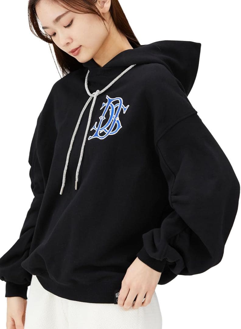 タグ付新品★ダブルスタンダードクロージング ラメスピンドル パーカー ブラック