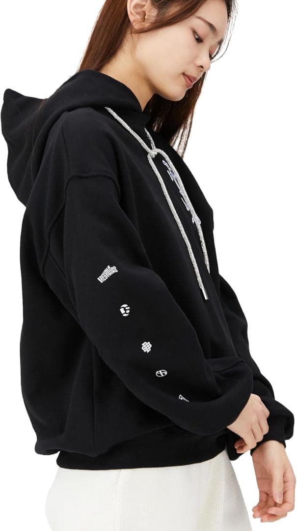 タグ付新品★ダブルスタンダードクロージング ラメスピンドル パーカー ブラック